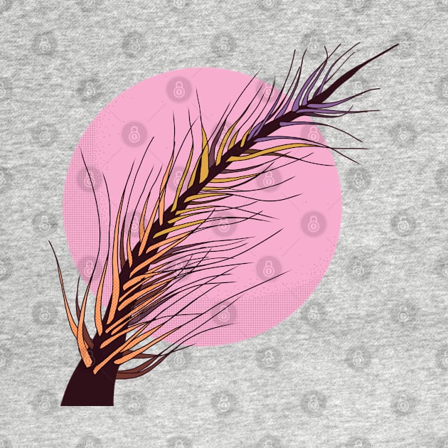 Pop Art Pine Needle Pink Moon by haleyum